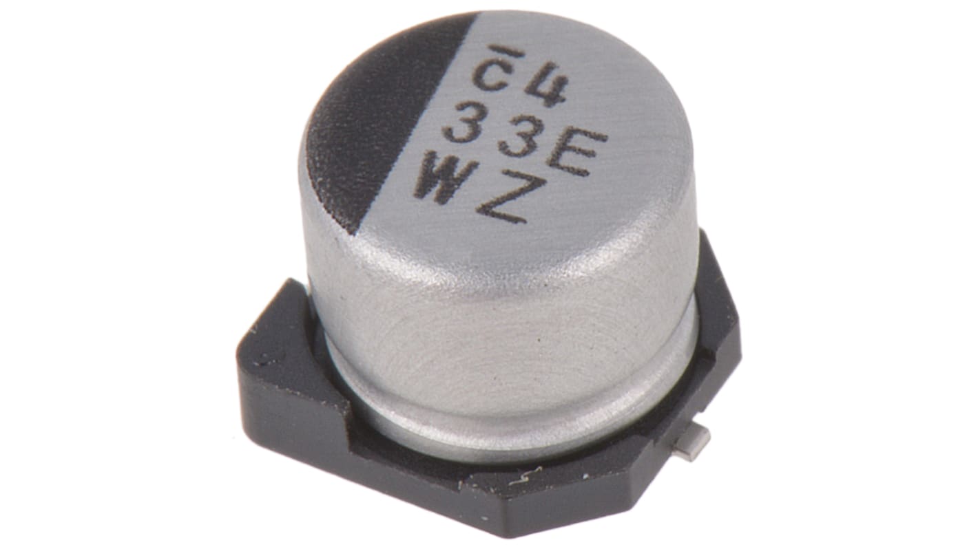 Condensatore Nichicon, serie WZ, 33μF, 25V cc, ±20%, +105°C, SMD