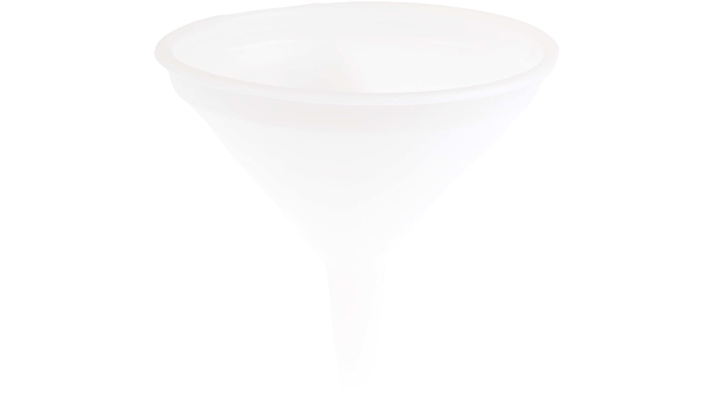 RS PRO HDPE Industrial Funnel, With 100mm Funnel Diameter, 11mm Stem Diameter