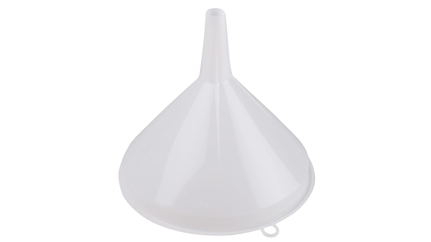 RS PRO HDPE Industrial Funnel, With 230mm Funnel Diameter, 21mm Stem Diameter