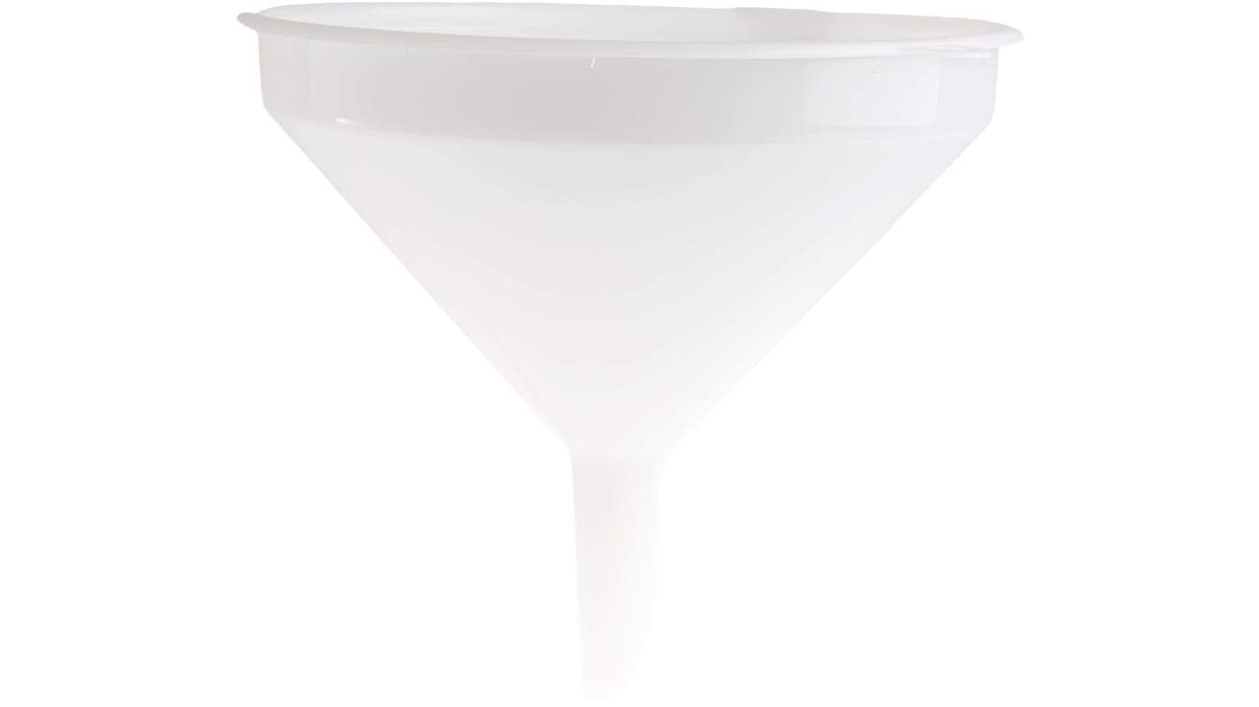 RS PRO HDPE Industrial Funnel, With 245mm Funnel Diameter, 24mm Stem Diameter