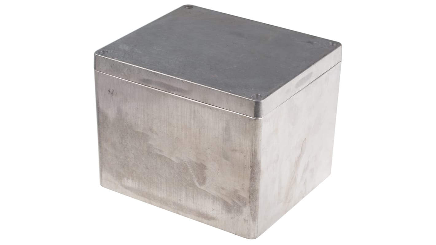 RS PRO Silver Die Cast Aluminium Enclosure, IP66, Silver Lid, 200 x 230 x 180mm