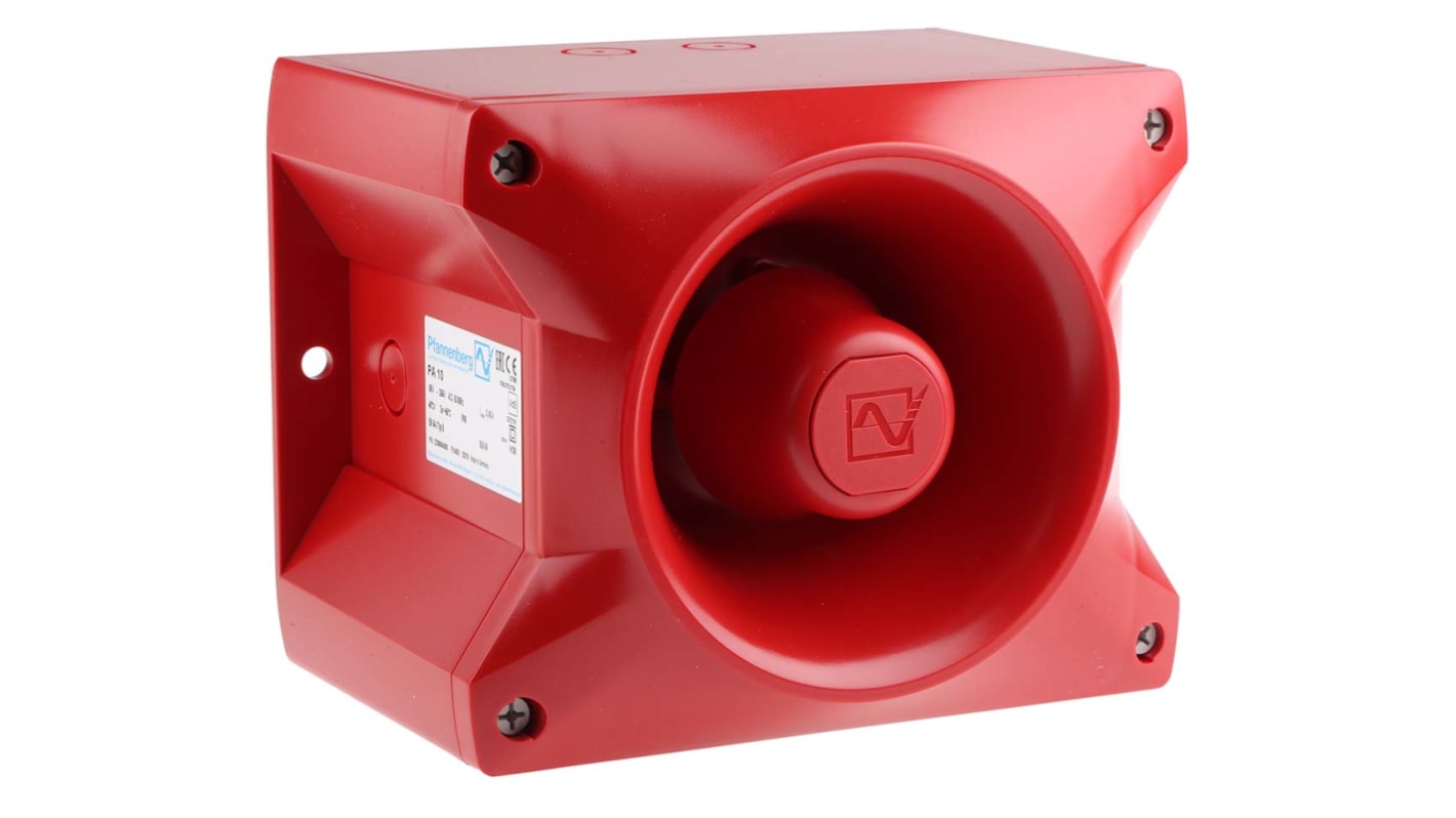 Pfannenberg PA 10 Series Panel Mount Electronic Sounder, 230 V ac, IP66, AC, 80-Tone