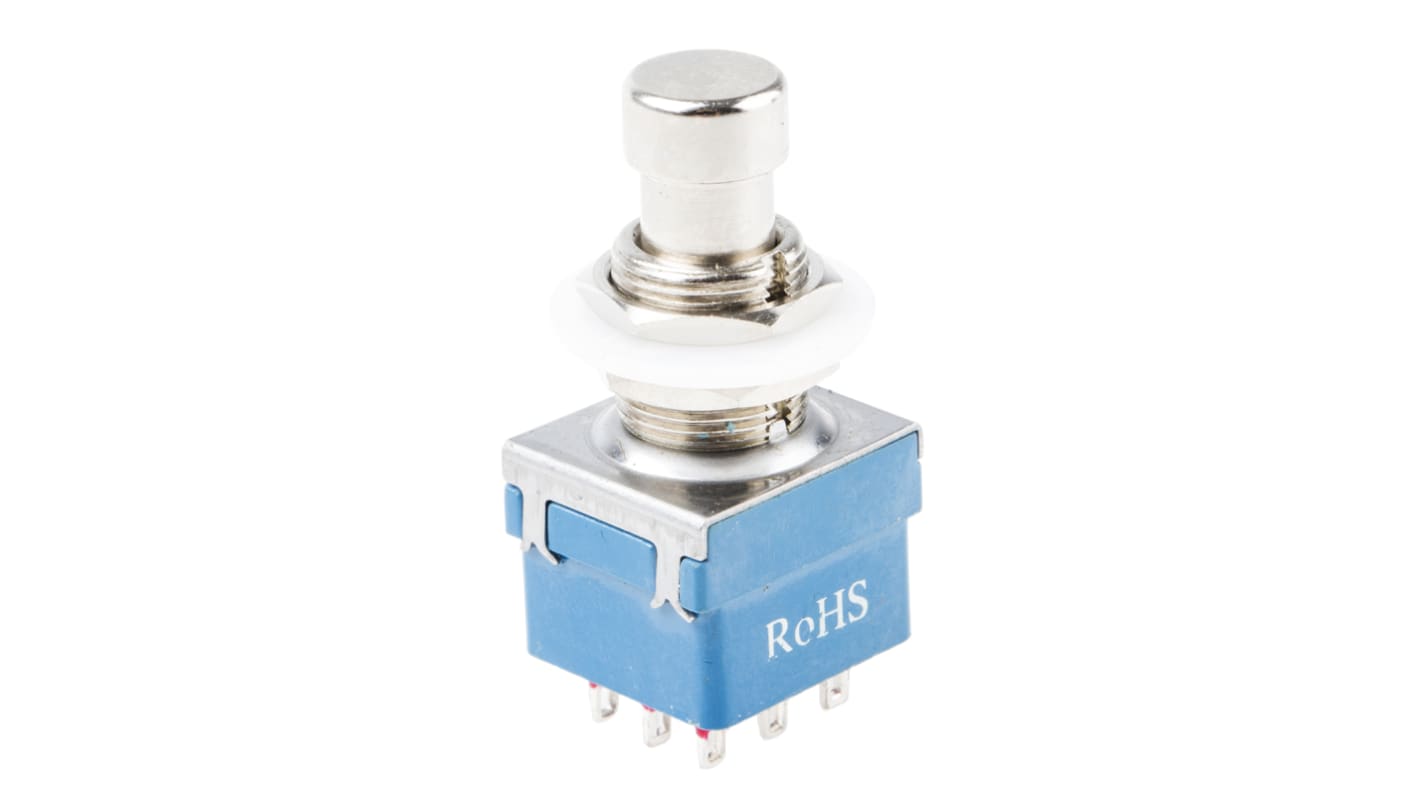 RS PRO 押しボタンスイッチ, ラッチ, 3PDT, 2 A、4 A, 12.2mm PCB