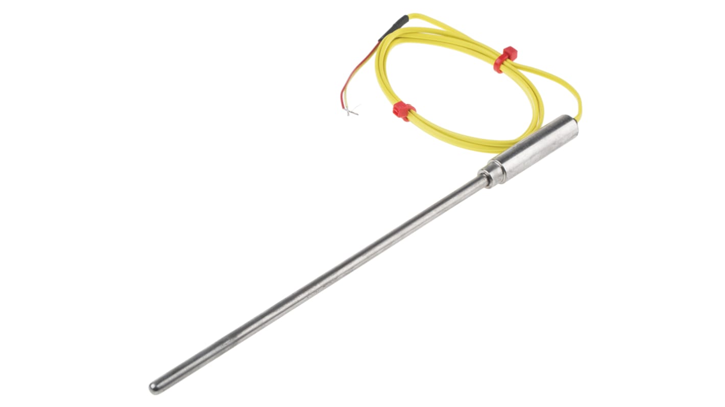 RS PRO Type K Mineral Insulated Thermocouple 150mm Length, 4.5mm Diameter → +1100°C