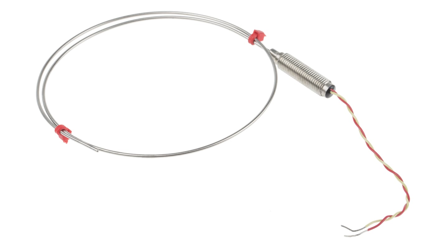 RS PRO Type K Mineral Insulated Thermocouple 500mm Length, 1.5mm Diameter → +1100°C