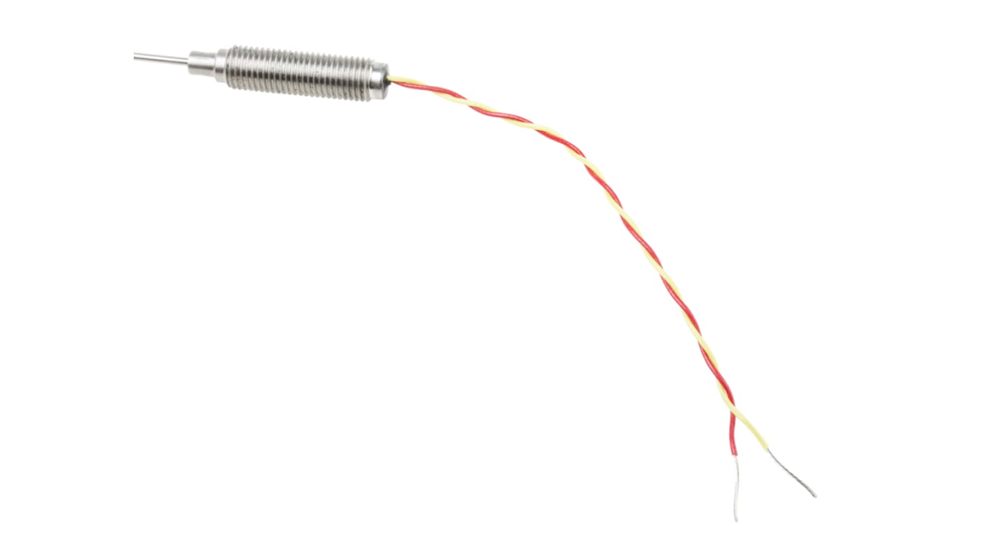 RS PRO Type K Mineral Insulated Thermocouple 250mm Length, 1.5mm Diameter → +1100°C