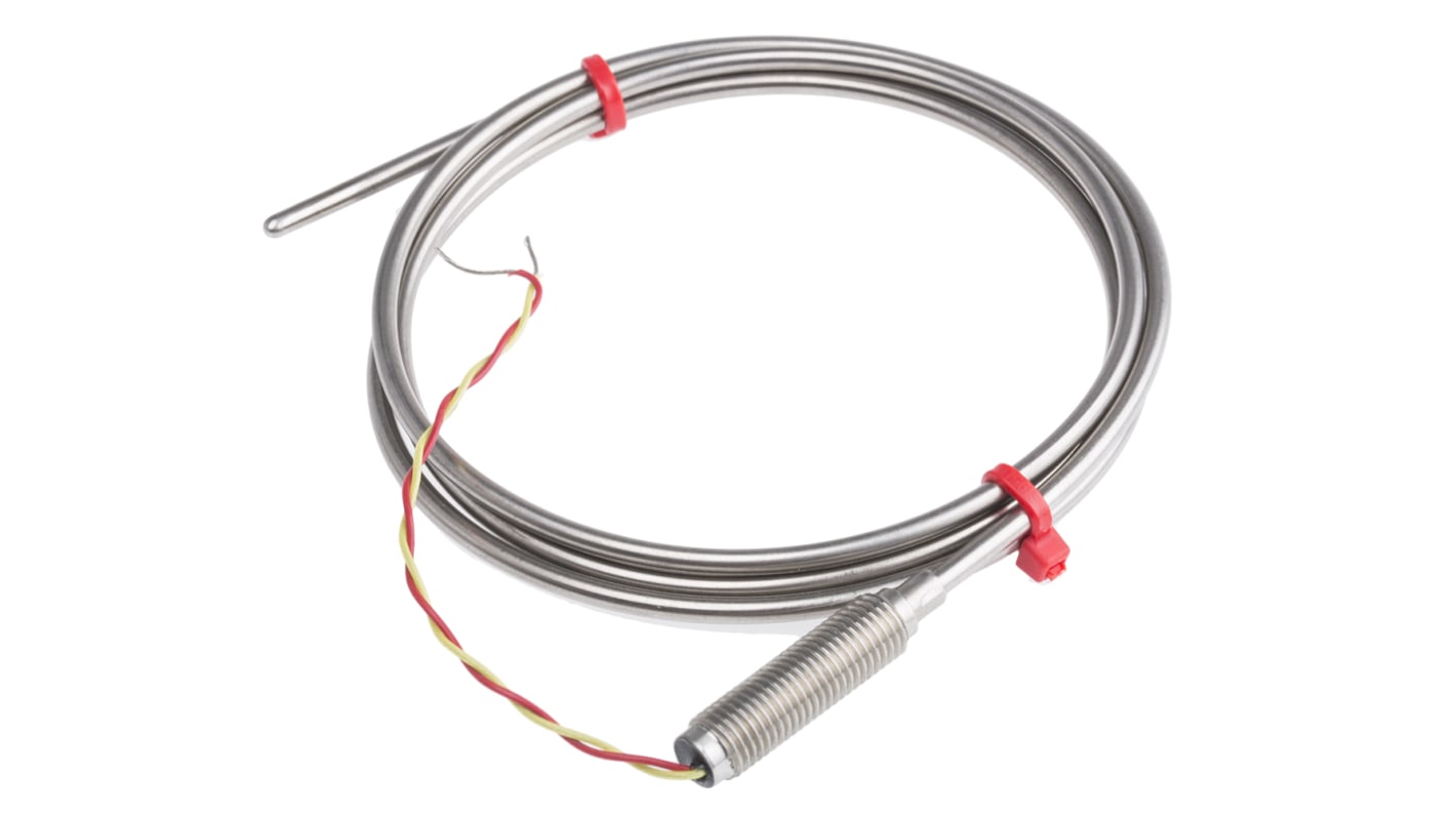 RS PRO Type K Mineral Insulated Thermocouple 1m Length, 3mm Diameter → +1100°C