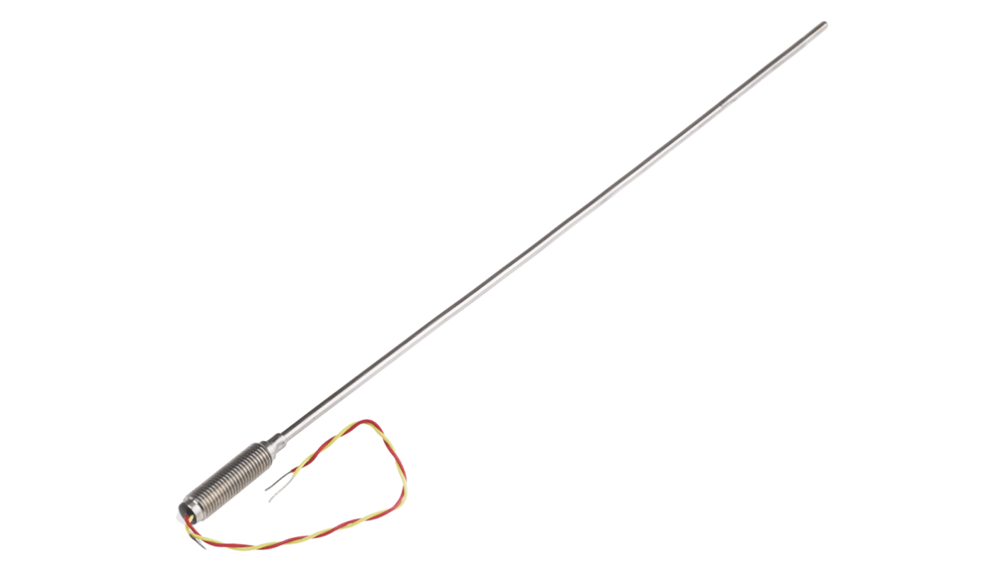 RS PRO Type K Mineral Insulated Thermocouple 250mm Length, 3mm Diameter → +1100°C