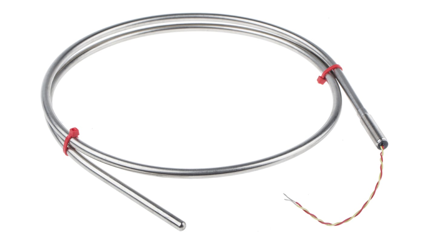 RS PRO Type K Mineral Insulated Thermocouple 1m Length, 6mm Diameter → +1100°C
