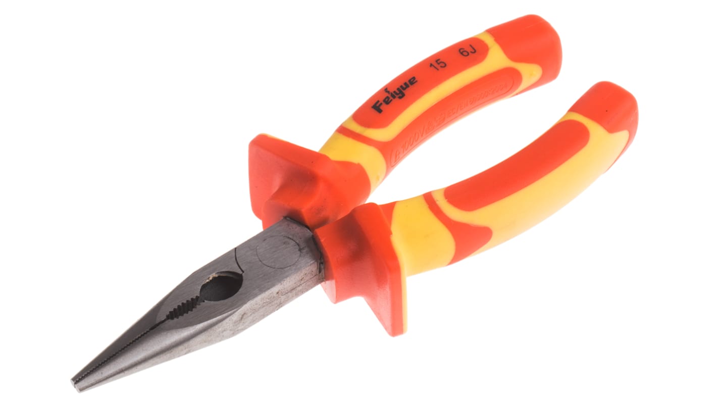 RS PRO Gripping pliers, 160 mm Overall, Straight Tip, VDE/1000V