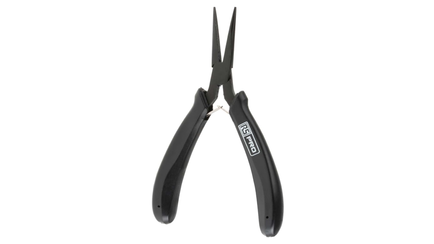 RS PRO Long Nose Pliers, 120 mm Overall, Straight Tip