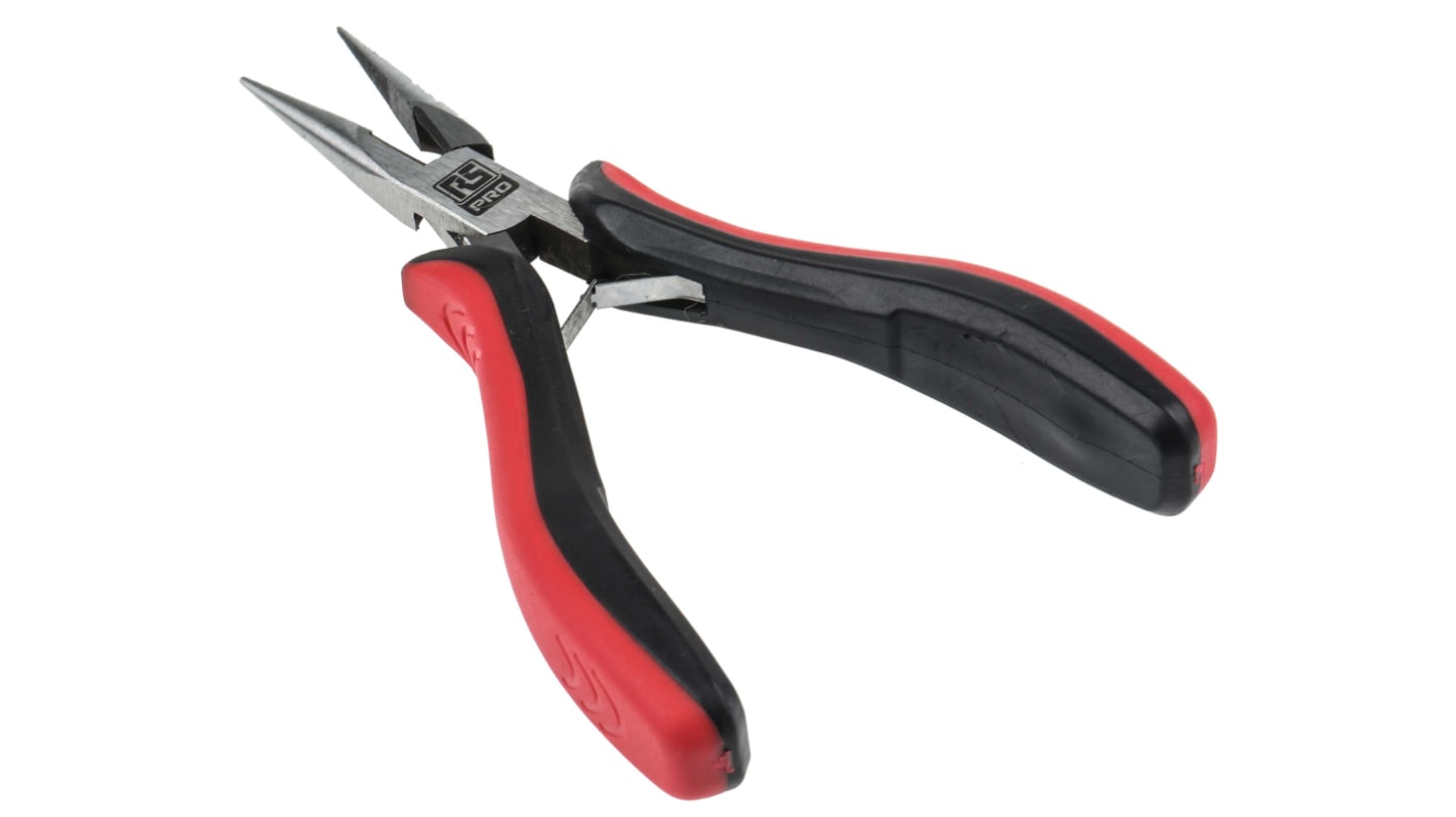 RS PRO Long Nose Pliers, 5.7 in Overall, Straight Tip