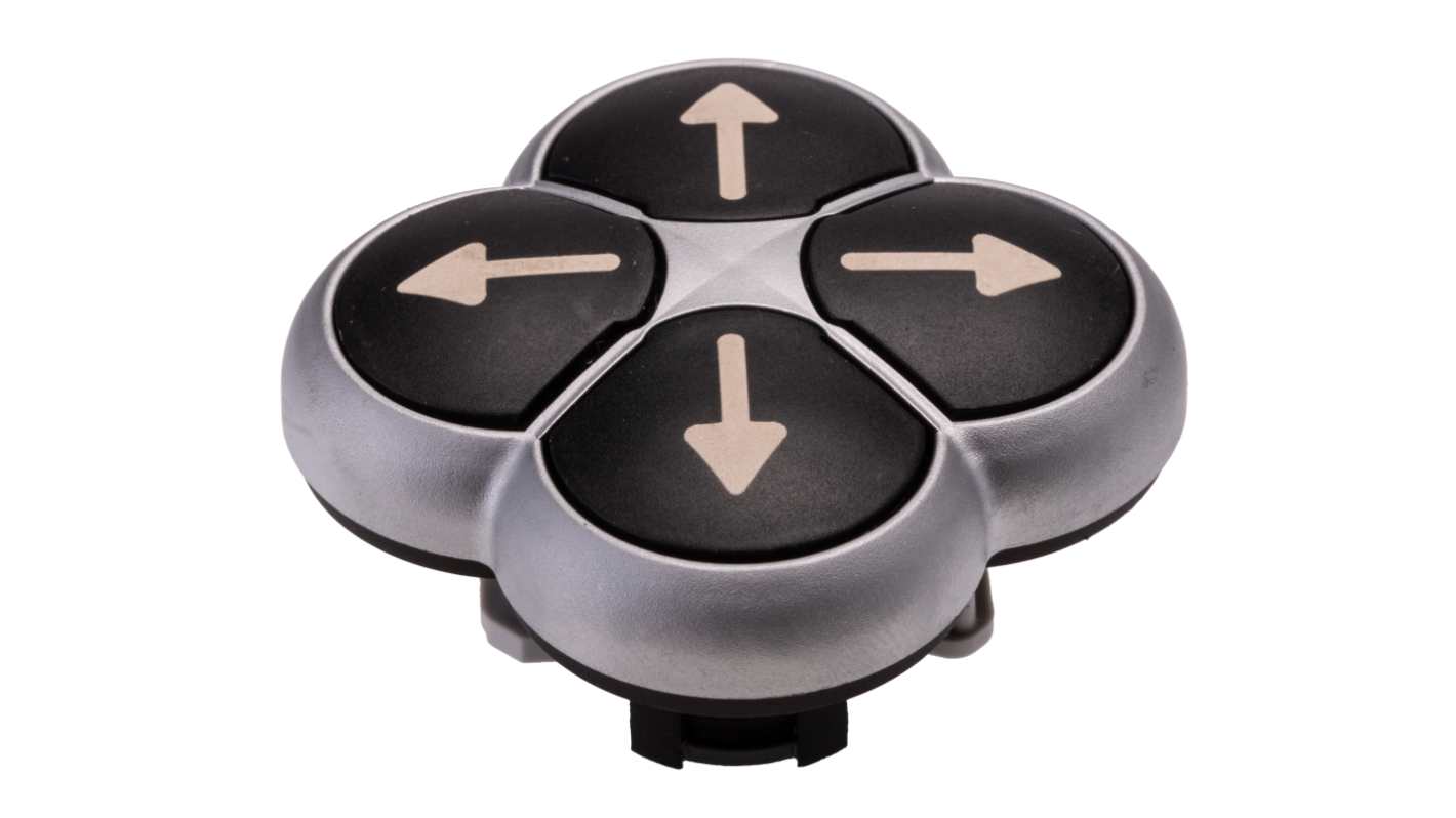 Eaton RMQ Titan M22 Series Black Momentary Push Button Head, 22mm Cutout, IP66