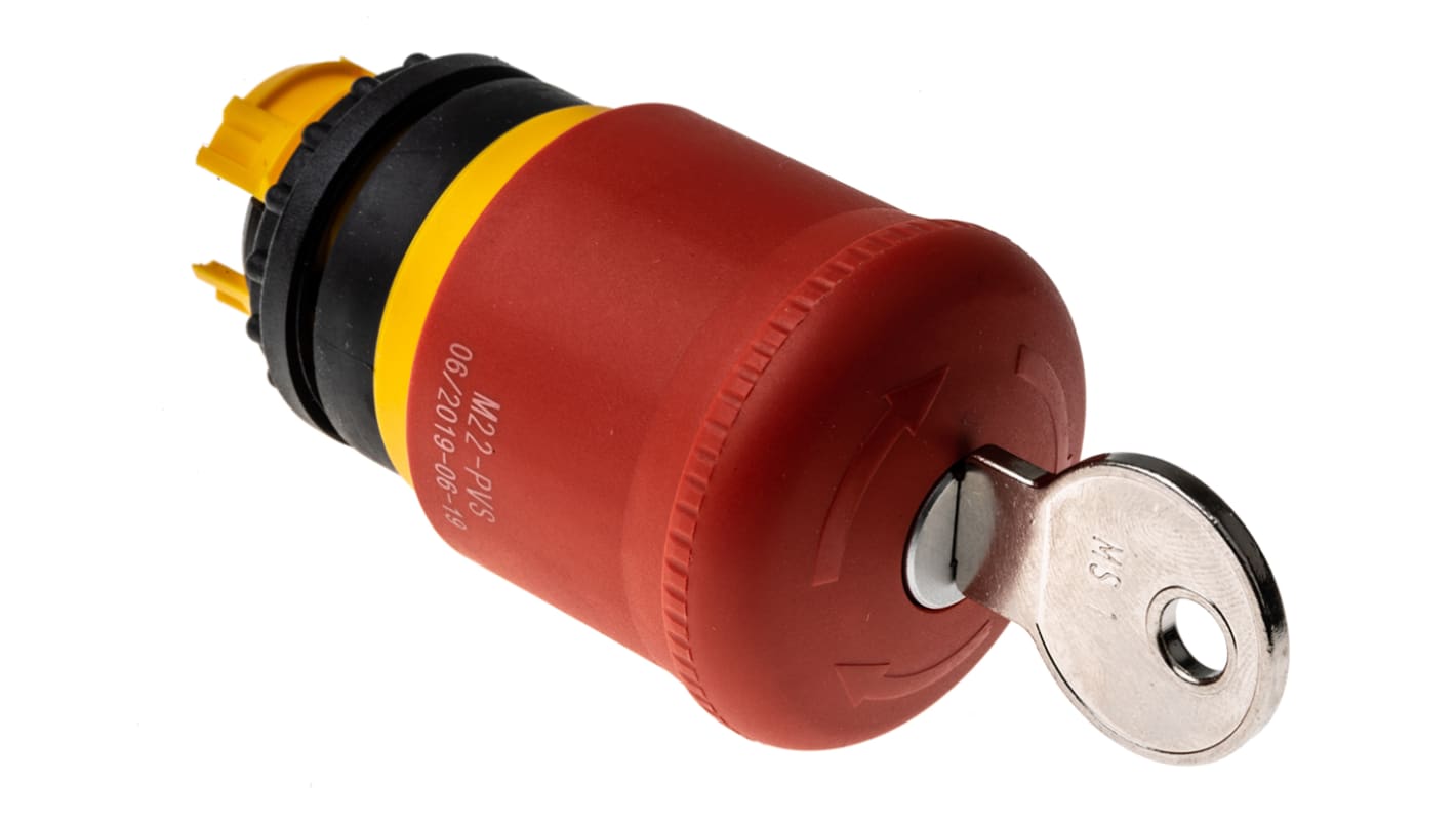 Eaton M22 Series, Key Release, Emergency Stop Push Button Head