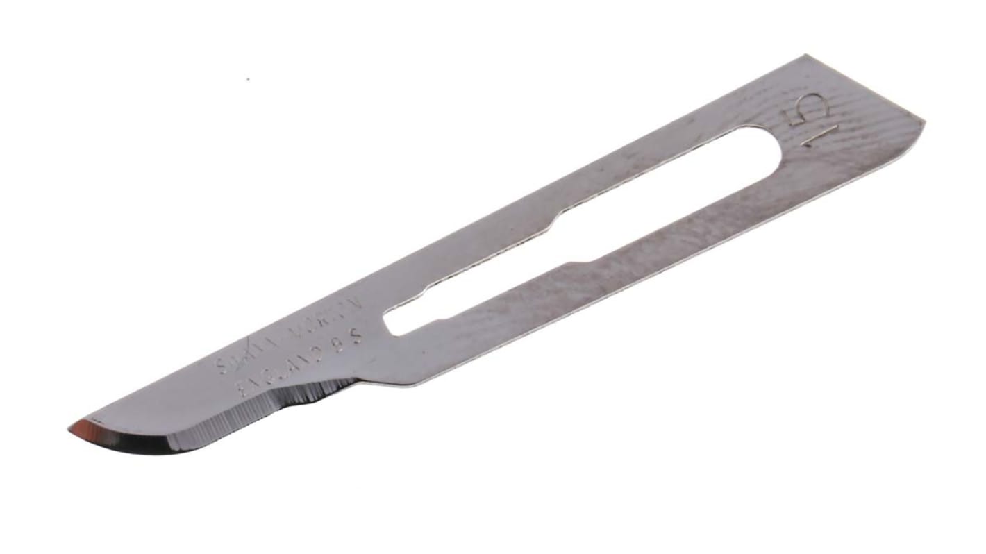 Swann-Morton Carbon Steel Scalpel Blade, No.15, 100 per Package