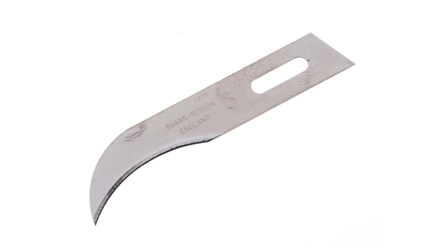 Swann-Morton Carbon Steel Curved Scalpel Blade, No.3, 50 per Package