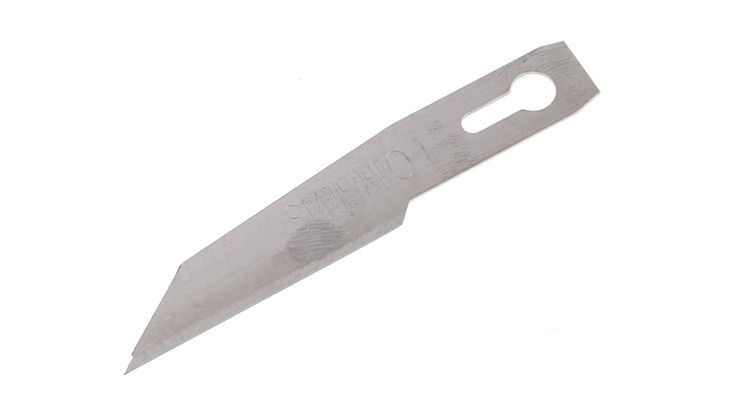 Swann-Morton Carbon Steel Flat Scalpel Blade, SM01, 50 per Package