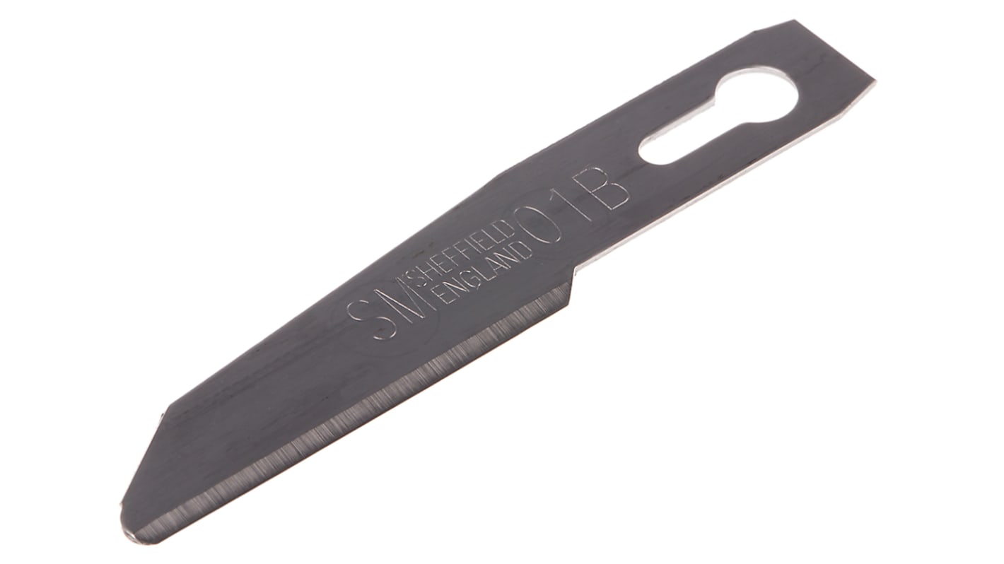 Swann-Morton Carbon Steel Flat Scalpel Blade, SM 01B, 50 per Package