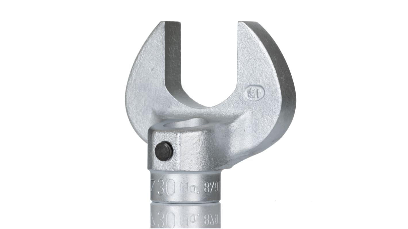 Gedore 8791 Series Open Ended Insert Spanner Head, 30 mm, 16mm Insert, Chrome Finish