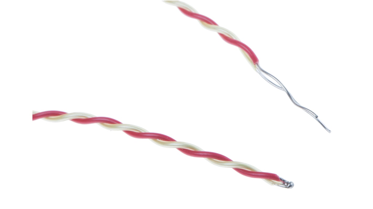 RS PRO Type K Exposed Junction Thermocouple 1m Length, 1/0.2mm Diameter → +250°C