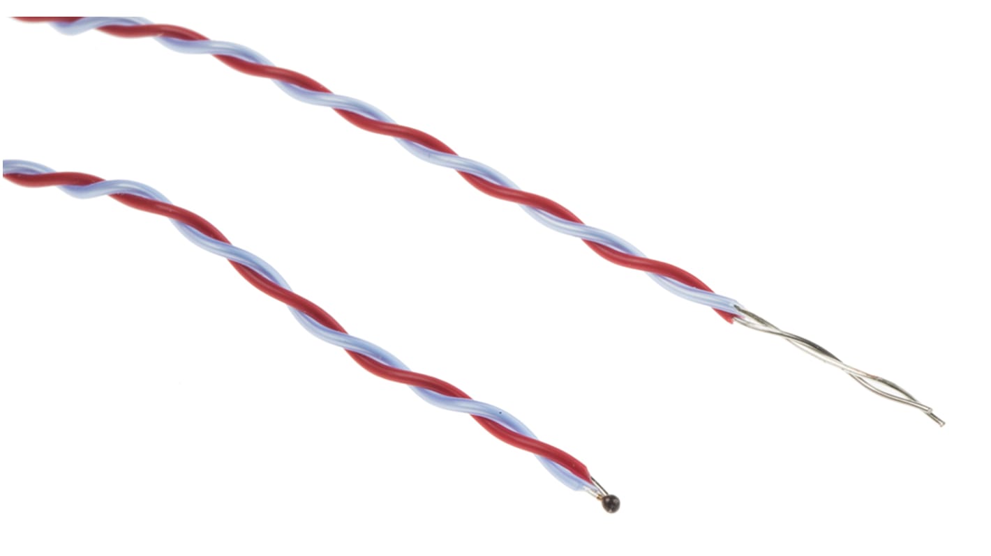 RS PRO Type T Exposed Junction Thermocouple 1m Length, 1/0.3mm Diameter → +250°C