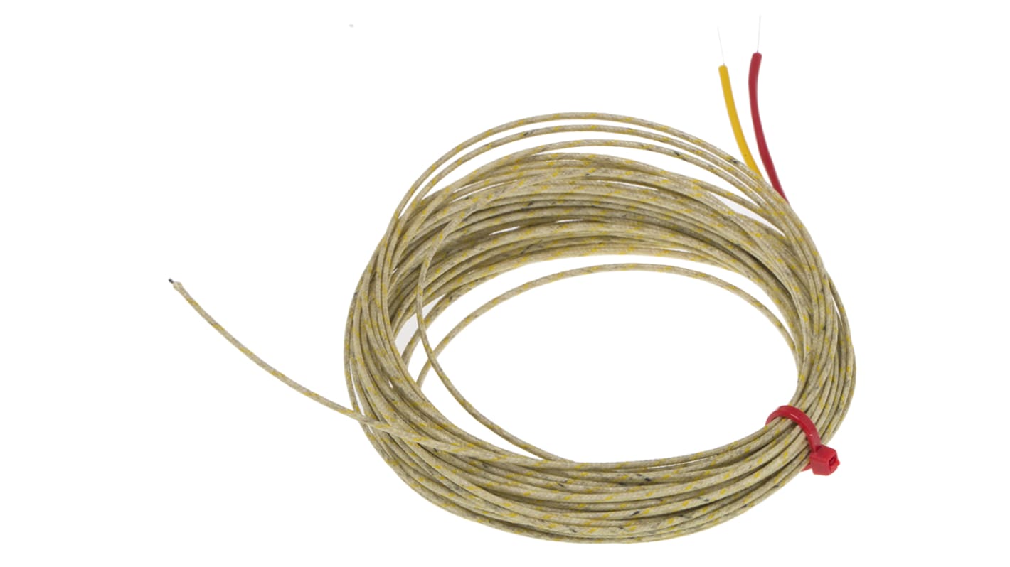 Termocoppia a giunzione esposta tipo K, Ø sonda 1/0.3mm, lungh. sonda 10m, +350°C