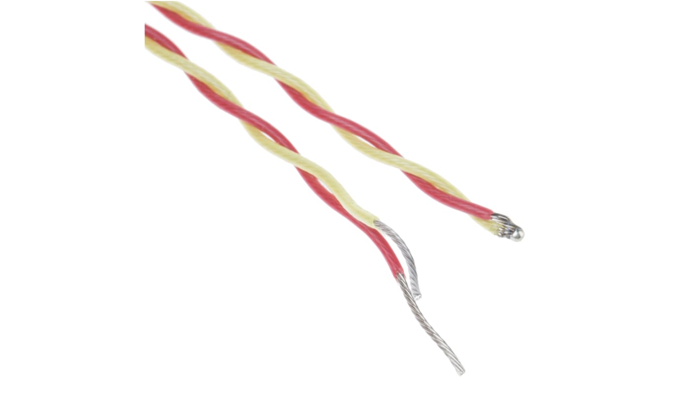 Termopar tipo K RS PRO, Ø sonda 7/0.2mm x 10m, temp. máx +250°C, cable de 10m, conexión Extremo de cable pelado