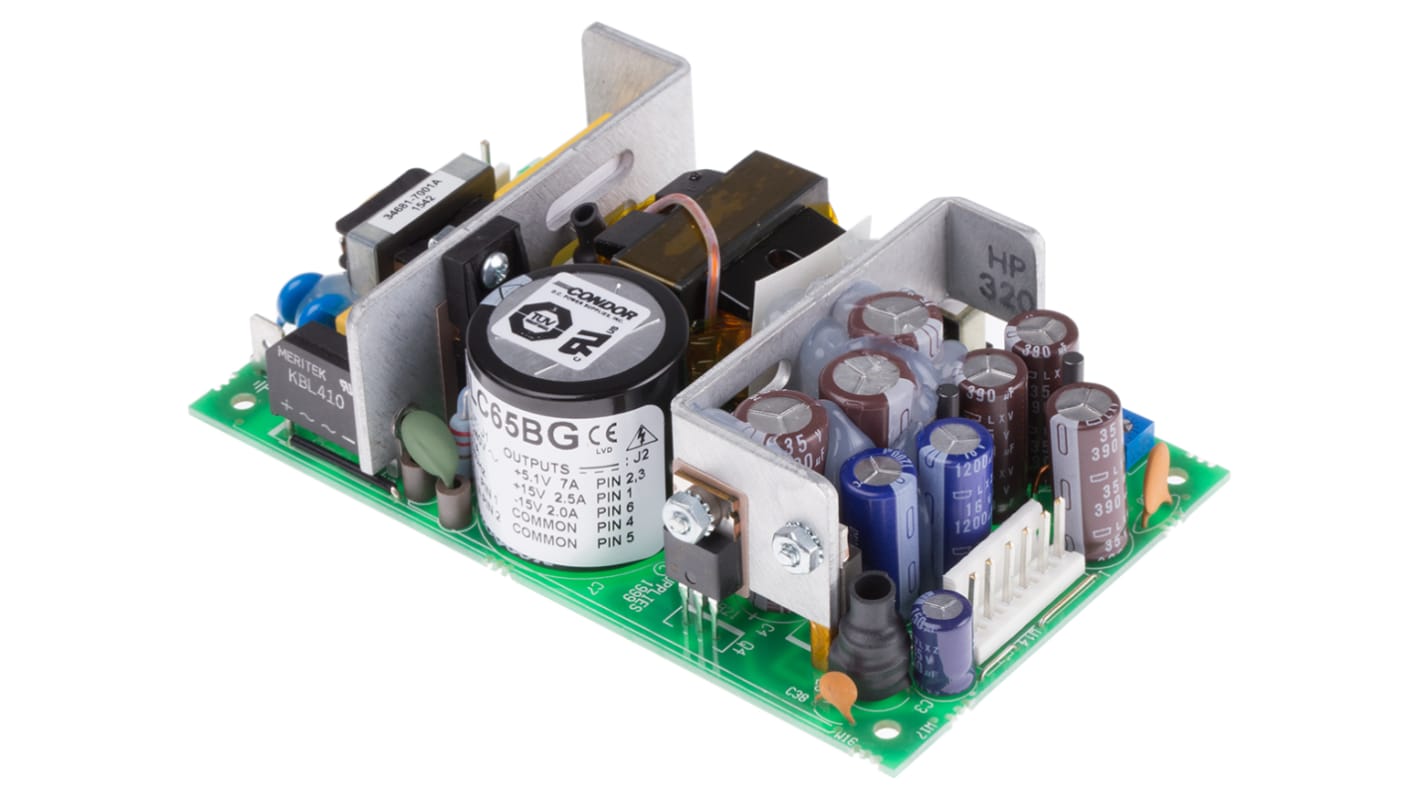 Alimentatore switching SL Power GLC65BG, 60W, ingresso 90 → 264V ca, uscita 5.1 V dc, ±12 V dc, 3 uscite GLC65