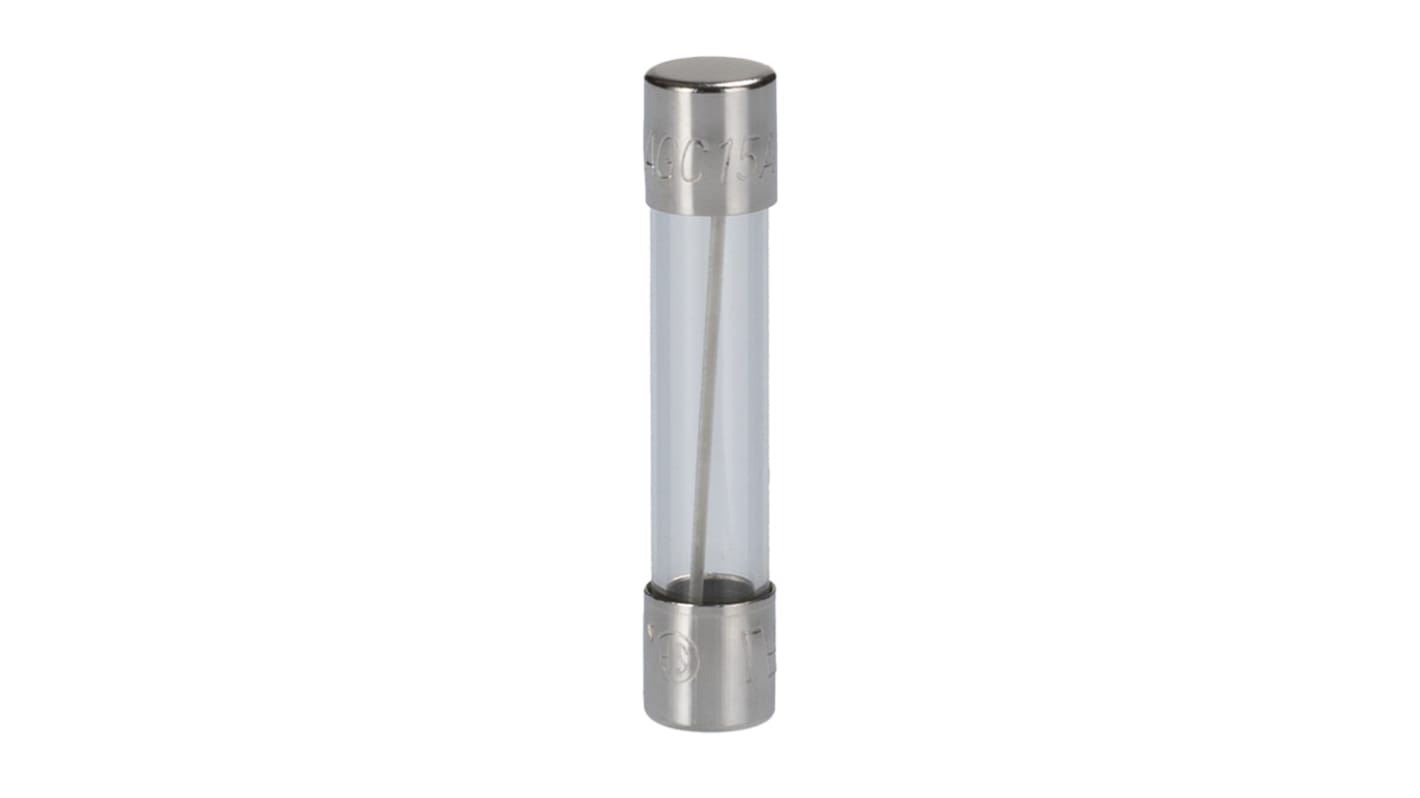 Eaton 15A F Glass Cartridge Fuse, 6.3 x 32mm
