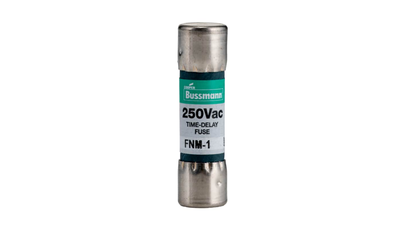 Eaton 1A T Melamine Cartridge Fuse, 10 x 38mm