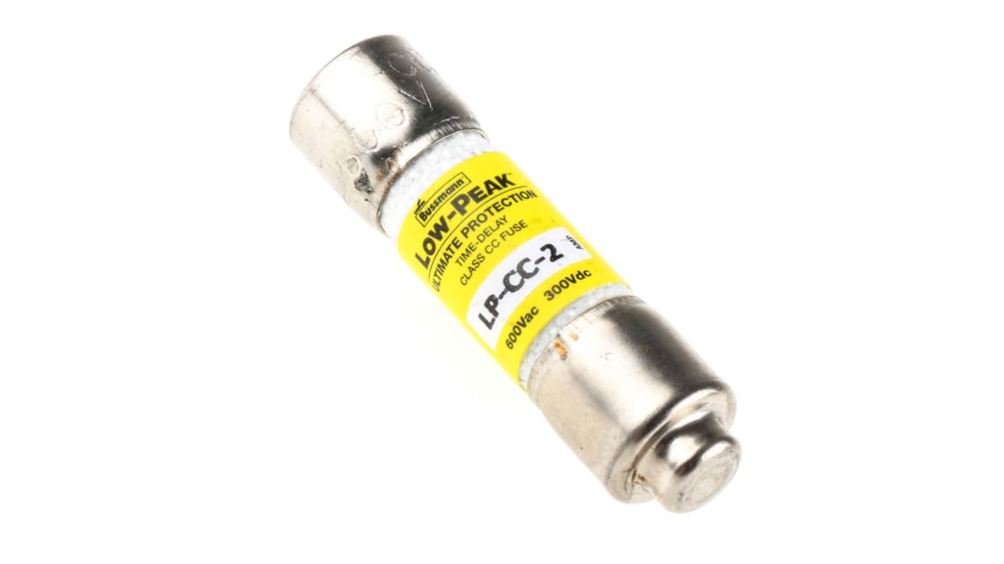 Eaton 管ヒューズ 2A 10 x 38mm 300 V dc, 600V ac (タイムラグ