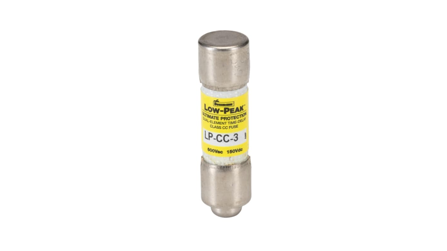 Eaton 3A T Melamine Cartridge Fuse, 10 x 38mm