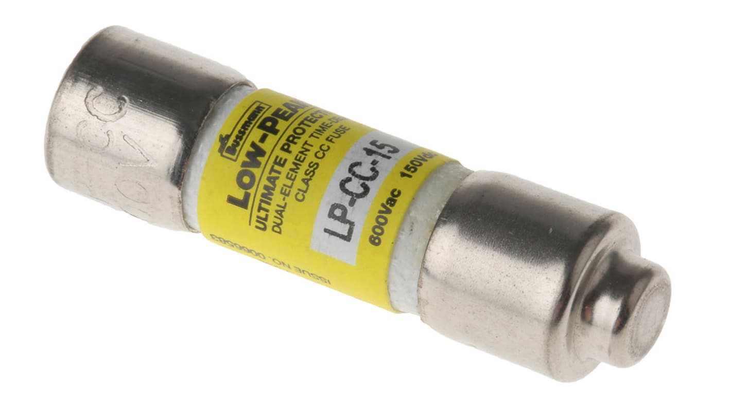Eaton 管ヒューズ 15A 10 x 38mm 150 V dc, 600V ac (タイムラグ