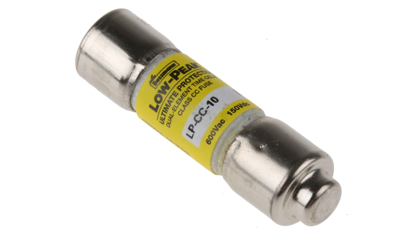 Eaton 管ヒューズ 10A 10 x 38mm 150 V dc, 600V ac (タイムラグ
