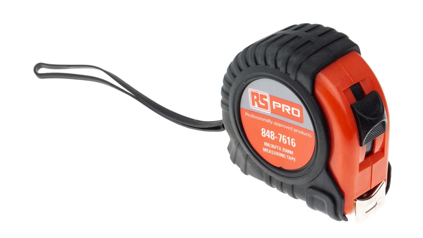 RS PRO 8m Tape Measure, Metric & Imperial