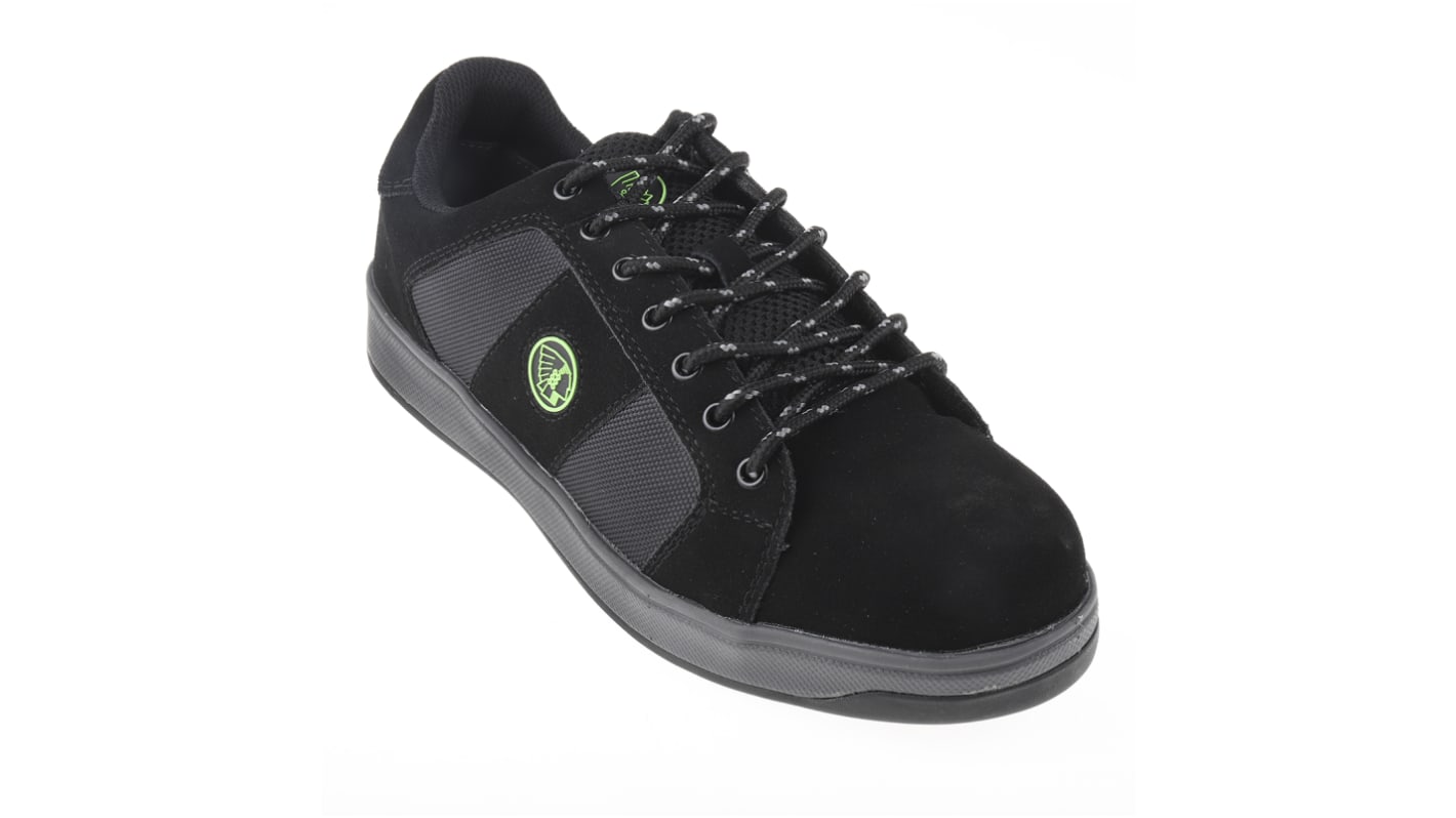 RS PRO Men's Black Steel Toe Capped Safety Trainers, UK 8, EU 42