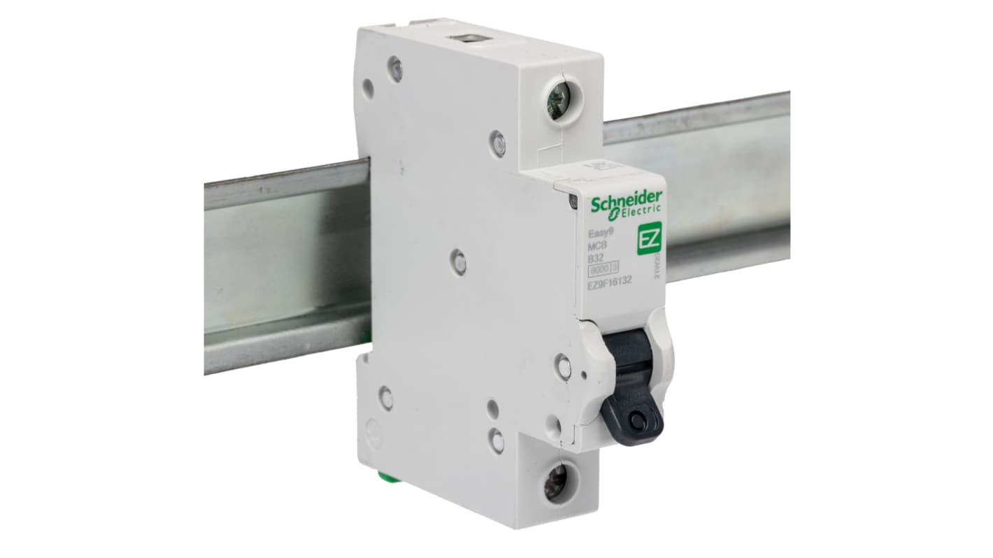 Schneider Electric Easy 9 EZ9 MCB, 1P, 32A Curve B, 230V AC, 6 kA Breaking Capacity