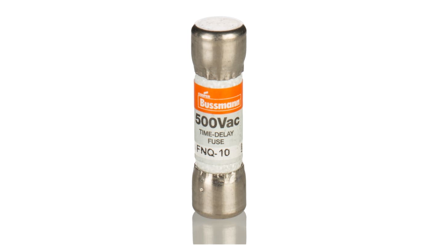 Eaton 管ヒューズ 10A 10 x 38mm 500V ac (タイムラグ) FNQ-10