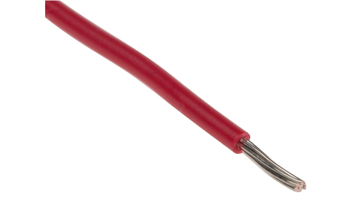 RS PRO Red 0.22mm² Hook Up Wire, 24 AWG, 7/0.2 mm, 250m, PVC Insulation