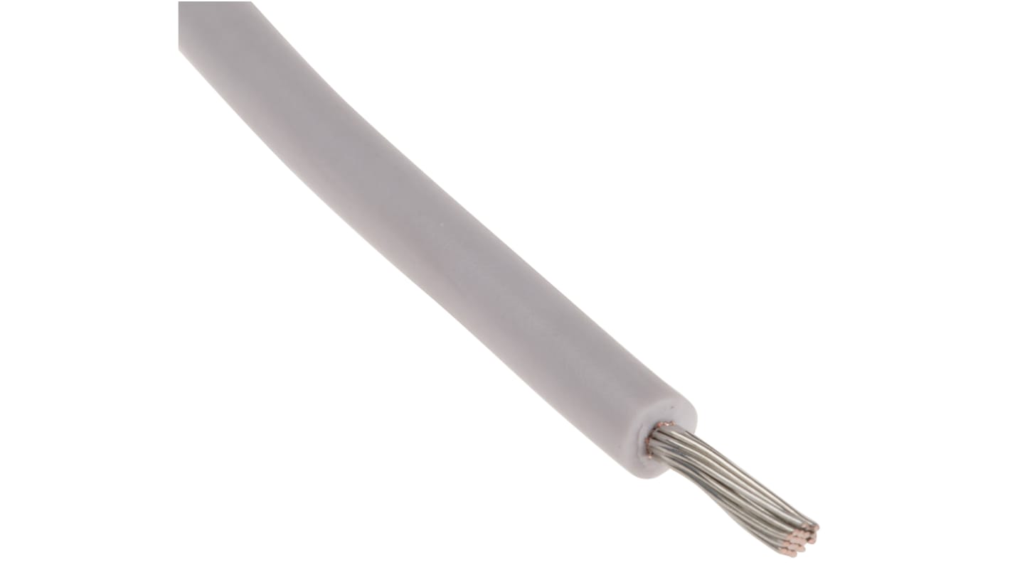RS PRO White 0.6mm² Hook Up Wire, 20 AWG, 19/0.2 mm, 100m, PVC Insulation