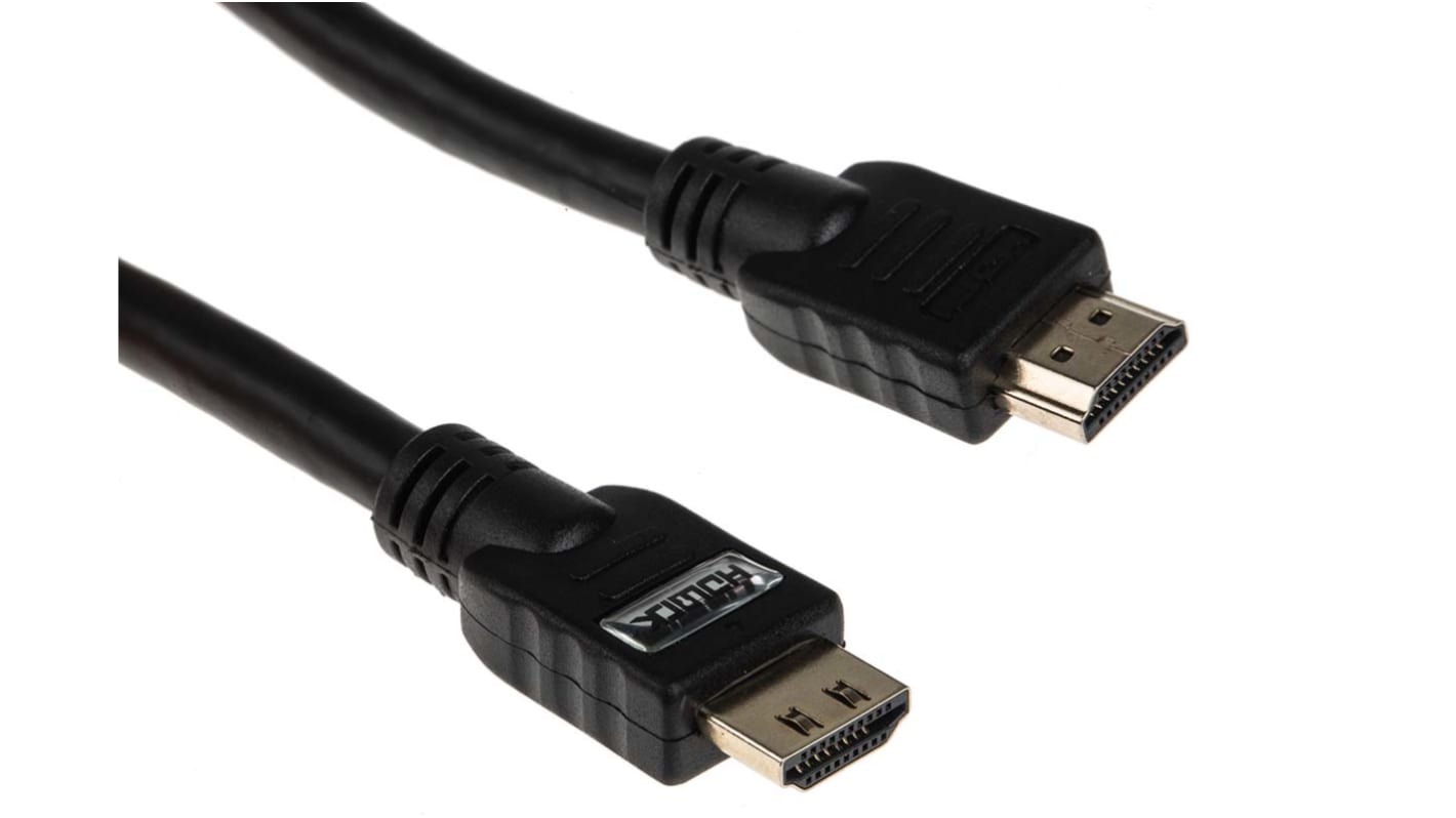 Cable HDMI Negro RS PRO, con. A: HDMI Macho, con. B: HDMI Macho, long. 10m