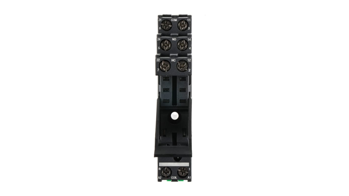 Schneider Electric 继电器底座, 5A, 250 V, 300 V, 8触点, DIN导轨安装, 适用于RXG 系列继电器