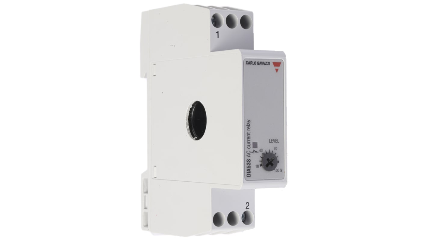 Carlo Gavazzi Current Monitoring Relay, 1 Phase, SPST, DIN Rail