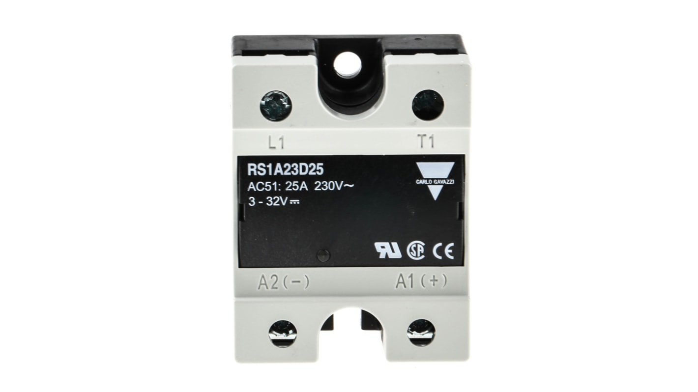 Carlo Gavazzi Solid State Relay, 25 A Load, Panel Mount, 265 V ac Load, 32 V dc Control