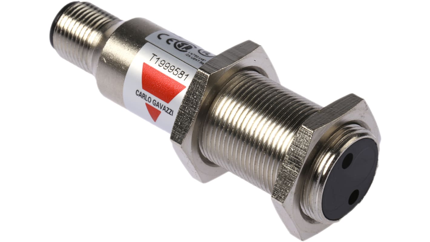 Rs-Online Sensore fotoelettrico Cilindrico Carlo Gavazzi a diffusione rilevamento 400 mm uscita PNP