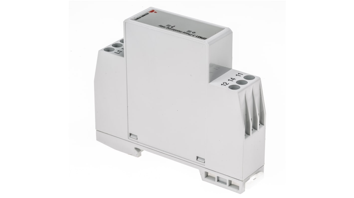 Carlo Gavazzi Phase Monitoring Relay, 3 Phase, SPDT, 177 → 550V ac, DIN Rail