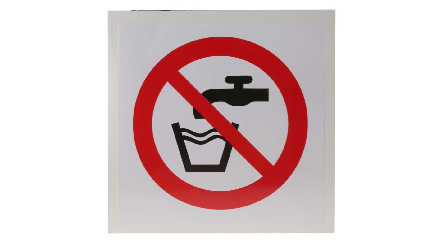 Vinyl Not Drinking Water Prohibition Sign, None