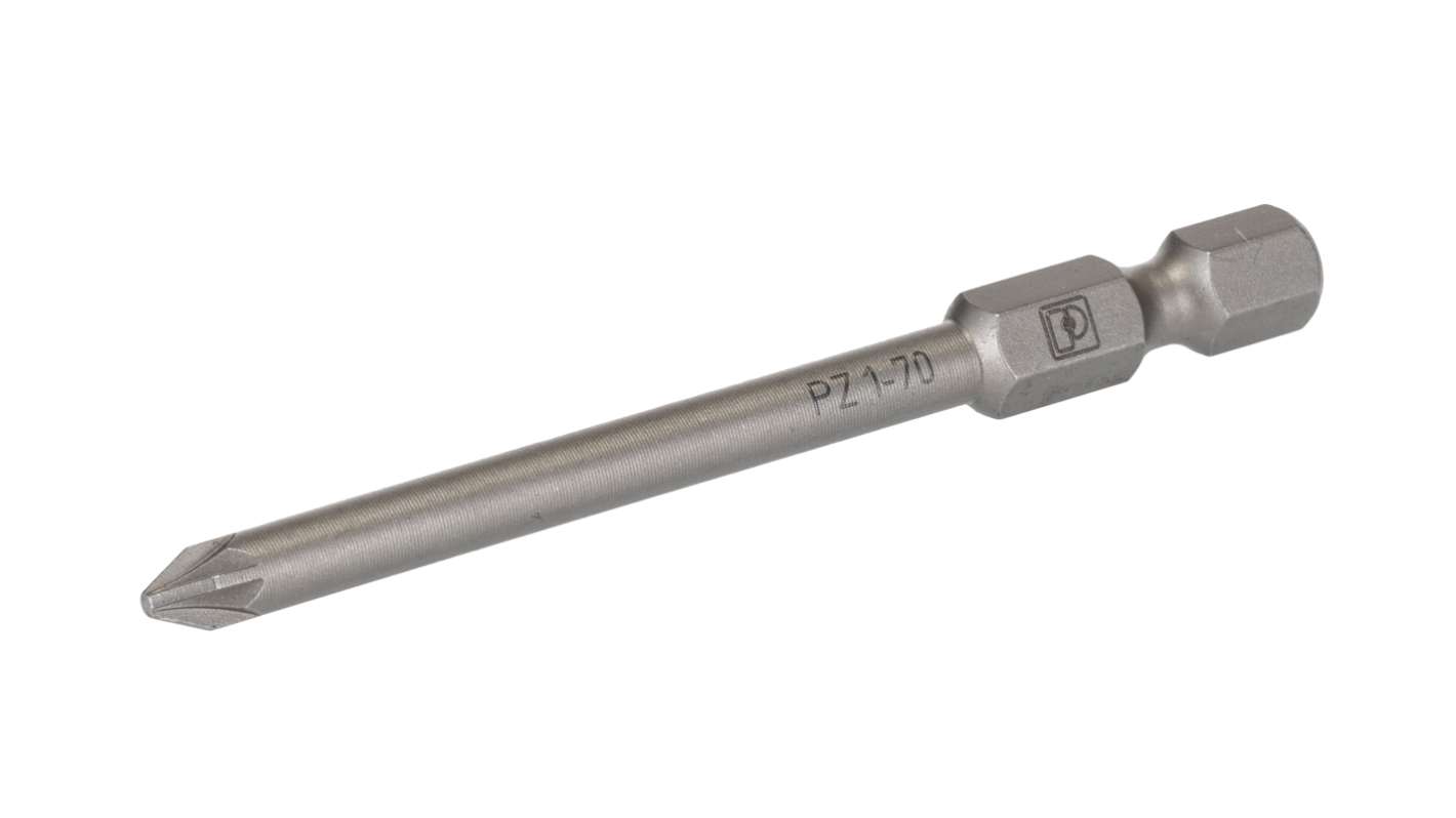 Phoenix Contact PZ 1 x 70mm米字批头, 十字 十字驱动头, 70mm总长, 钢制