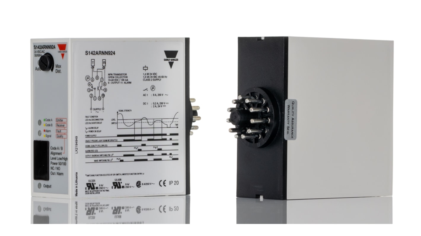 Rs-Online Supporto lato asta Rettangolare Carlo Gavazzi uscita 2 NPN relè