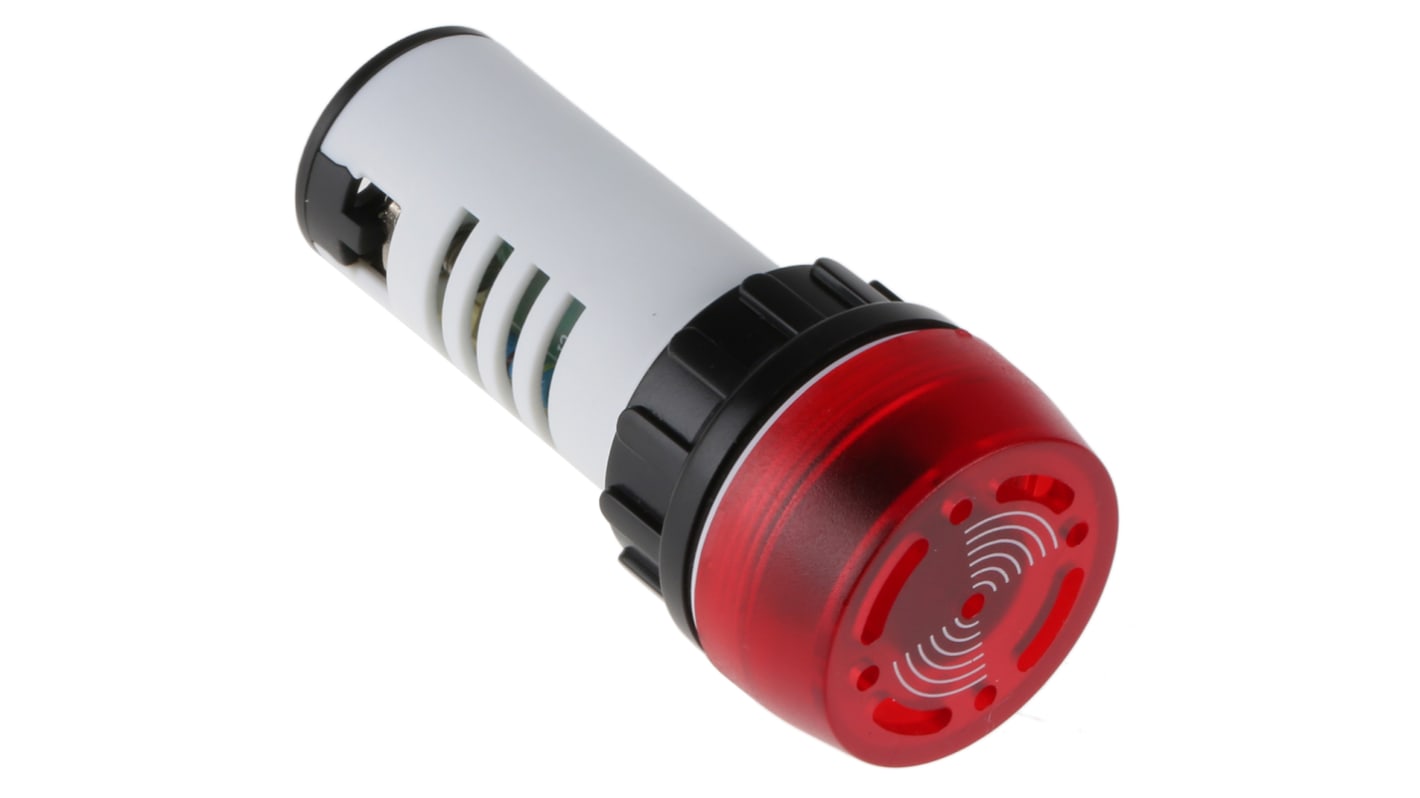 Combinaison balise - buzzer Carlo Gavazzi série PL, lentille Rouge à LED, 24 V (c.a./c.c.)
